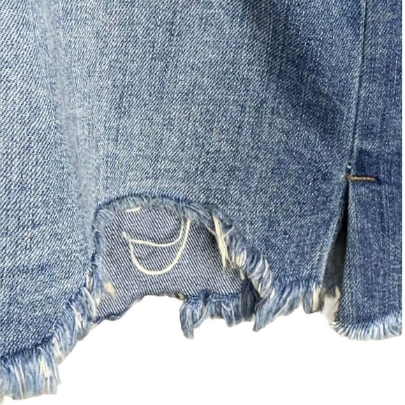 Rewash Brand Women's Skirt Destroyed Distressed Denim Jean Boho Frayed Size 29 - Picture 4 of 10